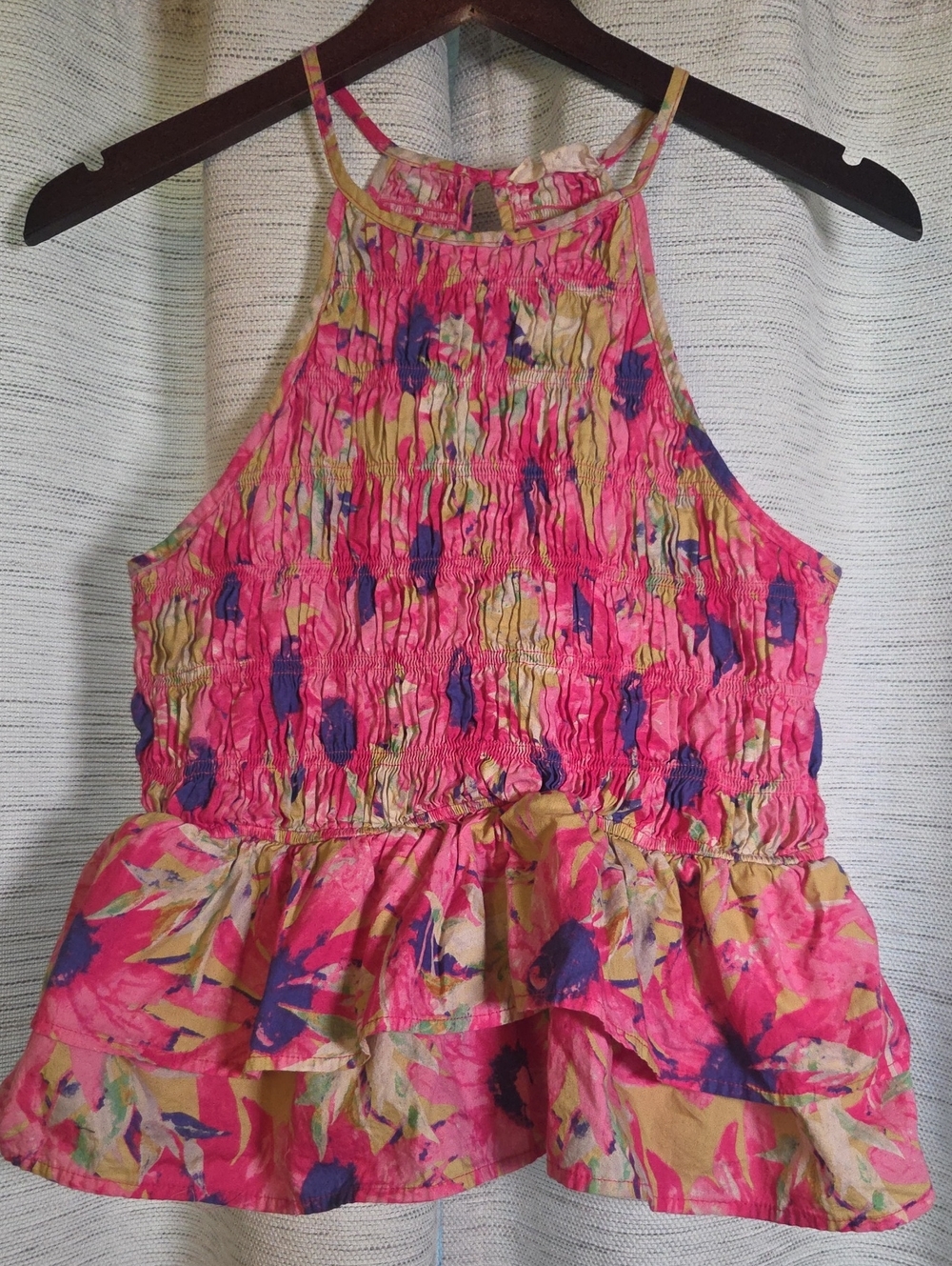 entro Pink and Yellow Patterned Sundress